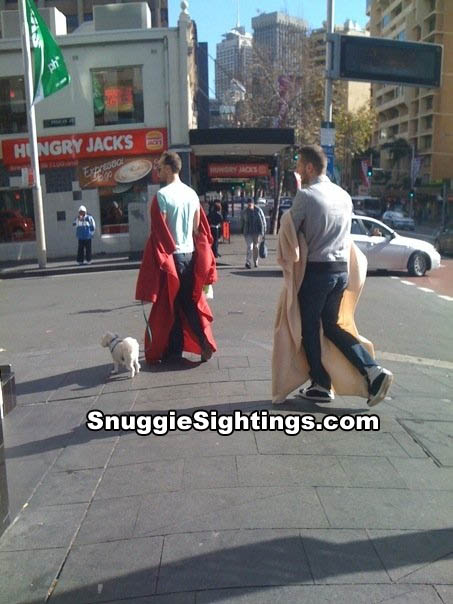Sydney Snuggie Sighting on Oxford Street - the dog must rely on an inferior invention for keeping warm...fur...poor pooch